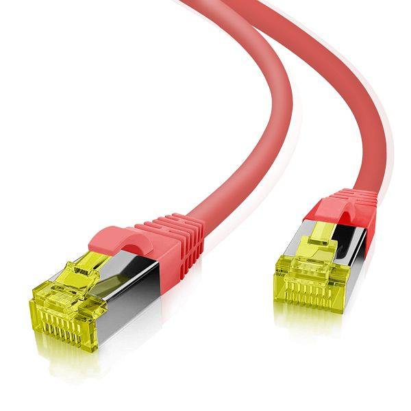 Câble patch Helos S/FTP Cat 6a rouge 20,0m, 118097
