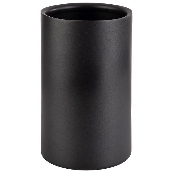 Refroidisseur de bouteilles APS, Ø extérieur 12 x 20 cm, acier inoxydable, couleur : noir, Ø intérieur 10 cm, double paroi, 36127