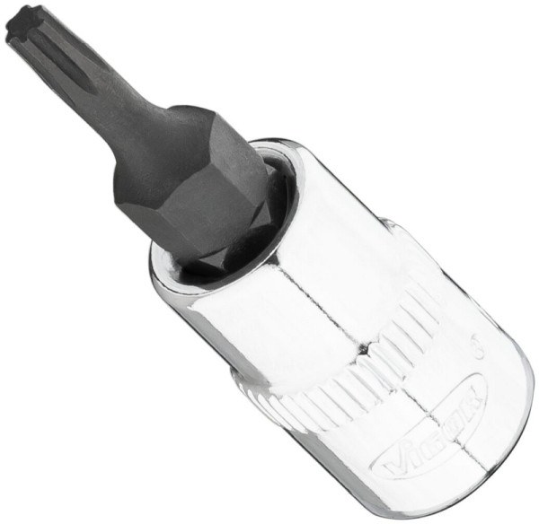 Embout de tournevis VIGOR T-Plus, carré 6,3 mm (1/4 pouce), profil T+, T10+, V7037-IP10