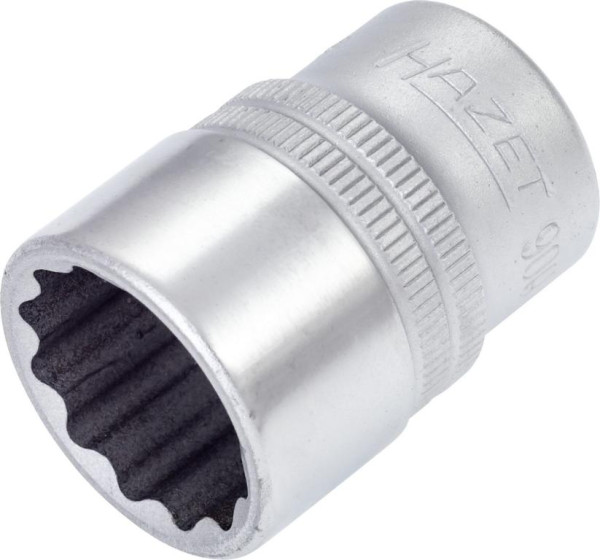 Douille Hazet, Bi-Hex, carré creux 12,5 mm (1/2"), profil de traction extérieur double hexagonal, 25/32", 900AZ-25/32