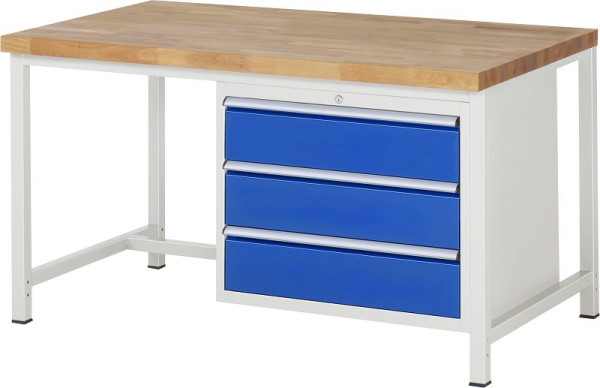 Etabli RAU série 8000 - modèle 8257, L1500 x P900 x H840-1040 mm, base système L1495 x P850 x H800-1000 mm, 03-8257A1-159B4H.11
