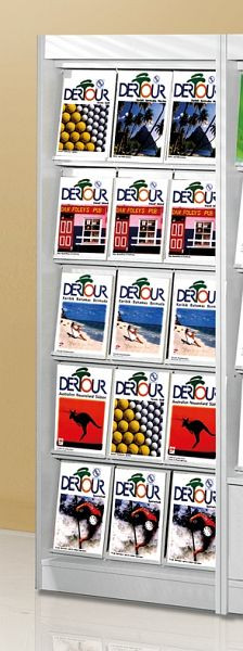 Kerkmann armoire à brochures imprimées 15 compartiments, L 740 x P 420 x H 1910 mm, gris clair, 49379611