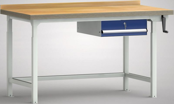 Etabli professionnel hydraulique KLW - 1500 x 800 x 750 - 950 mm L x P x H, WPHL01-15M45-E2D02