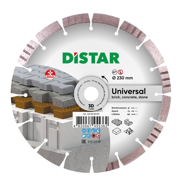 Disque à tronçonner diamant Distar 1A1RSS 232 Best-seller Universel, 14315129017