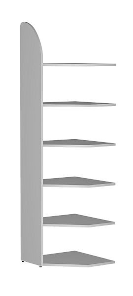 Kerkmann panneau d'angle DANTE 2250 mm 6 étagères d'angle, gris clair, 50982411