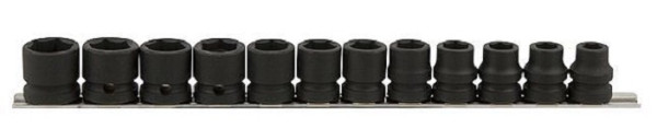 Coffret de 12 douilles mini clés à chocs Boxo 1/2", NI021