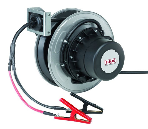 ELMAG Enrouleur de câble automatique pour chargement de batterie ZECA, 1424, 10+2 mètres, 2x15mm², IP65, 44272