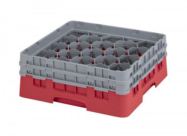 Panier de lavage Cambro 20 compartiments Camrack® 13,3 cm rouge, paquet de 4, 20S434163