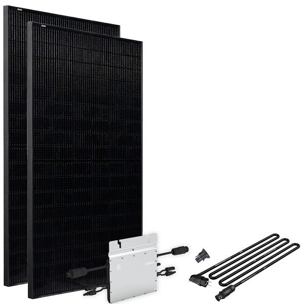 Centrale électrique pour balcon Offgridtec Solar-Direct 820 W HM-800 Prise Schuko noire complète - 15 m - Sans support, 4-01-016030-036