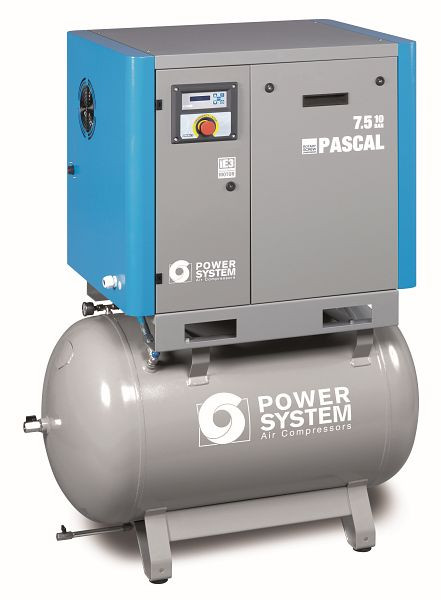 Compresseur à vis POWERSYSTEM IND industrie avec sécheur, Powersystem PASCAL 7,5 - 10 bar 270 L réservoir, 20140909