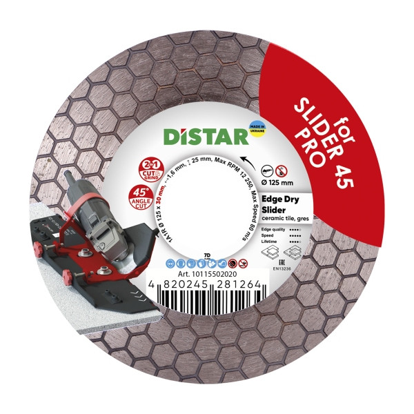Disque à tronçonner diamanté Distar 125x30 Edge Dry Slider, 10115502020