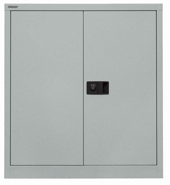 Armoire universelle à portes battantes Bisley, 1 étagère, 2 OH, argent, E402A01355