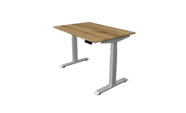 Table assis-debout Kerkmann L 1200 x P 800 mm, réglable en hauteur électriquement de 640 à 1290 mm, chêne, 10040455