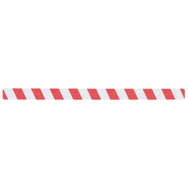 m2 revêtement antidérapant marquage d'avertissement rouge/blanc bandes individuelles 50x800mm, UE : 10 pièces, M1YV100501