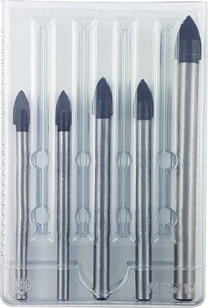 Ensemble de forets pour verre et carrelage Projahn Crystal 5 pièces 2x 6mm, 2x 8mm, 1x 10mm, 59001