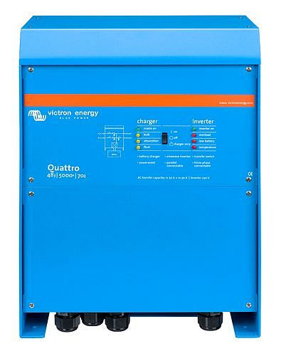 Onduleur/chargeur Victron Energy Quattro II 48/5000/70-50/50, 1-67-014215, QUA482504010