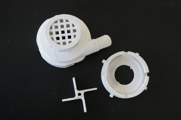 ELMAG Pièce PVC avec baïonnette avec raccord tuyau, tamis, roue à aubes pour pompe à eau S3, 9601336