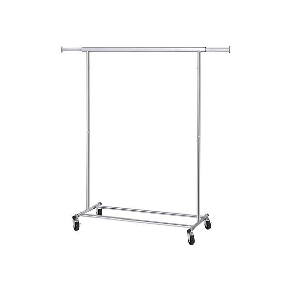 SONGMICS Portant à vêtements de style industriel avec roulettes, Argent, HSR13S