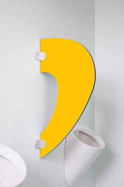 Paroi pubienne design KEMMLIT Imola aux couleurs vives, jaune maïs, 351.004