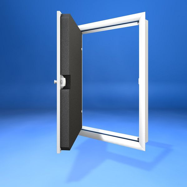 Porte à hauteur de genou Wellhöfer avec fermeture PushLock et protection thermique 3D, ouverture murale 60 x 80 cm, 485