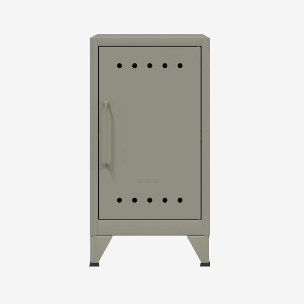 Mini meuble de rangement Bisley Fern, ouverture à droite, avec étagère fixe, gris clair (645), FERMINRH645