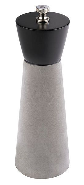 Moulin à sel APS -ELEMENT-, Ø 6 cm, hauteur : 18 cm, bois de hêtre, béton, broyeur en acier inoxydable, degré de mouture réglable en continu, 40539