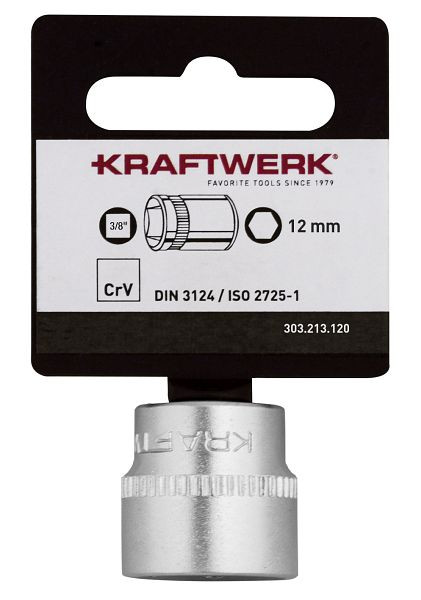 Kraftwerk BASIC LINE 3/8" insert pour clé à douille 12 mm avec suspension, 303.213.120