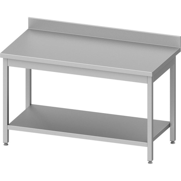 Table de travail Stalgast ECO avec base 1500x700x850 mm, avec dosseret, à monter soi-même (AISI201), DAT15762A