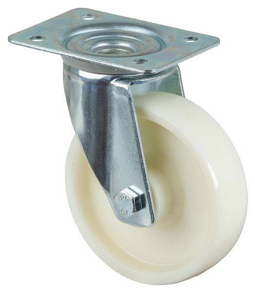 Rouleau de transport BS rollers, largeur de roue 35 mm, Ø roue 125 mm, capacité de charge 200 kg, bande de roulement/corps de roue en plastique, roulement à rouleaux, LS400.B10.125