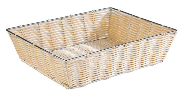 Panier buffet APS GN 1/2, 32,5 x 26,5 cm, hauteur : 8 cm, polypropylène, beige clair, 40152