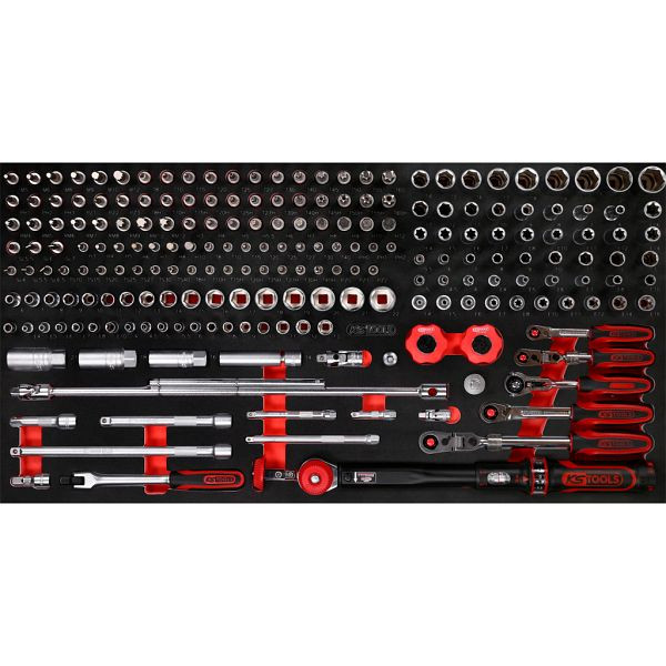 KS Tools PERFORMANCEplus jeu d'outils 213 pièces clé à douille 1/4'+3/8', 813.0213