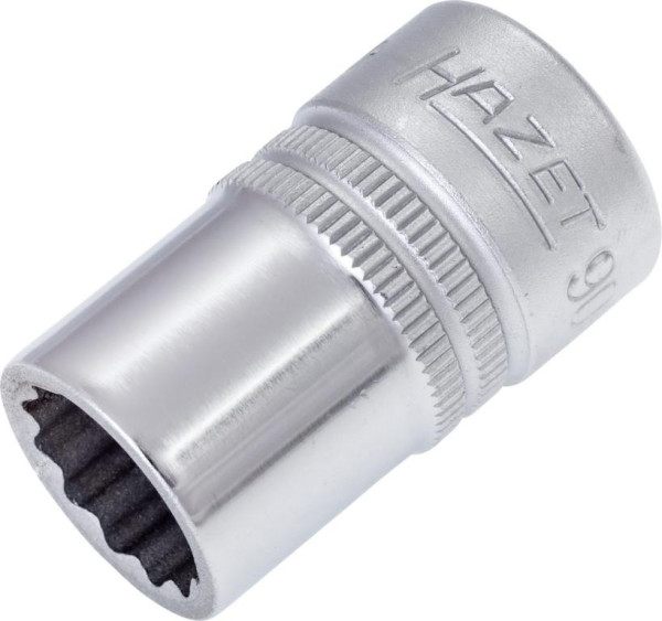 Douille Hazet, double hexagonale, carré creux 12,5 mm (1/2 pouce), 14 mm, avec moletage, 900Z-14