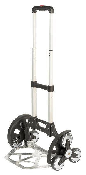 Chariot de transport à rouleaux BS, pliable, pelle en aluminium, 2x3 roues en caoutchouc thermoplastique pour utilisation dans les escaliers, capacité de charge 60 kg, TRT.060
