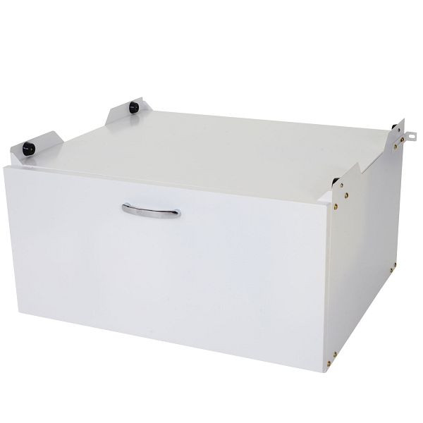 Armoire de base pour machine à laver Mendler HWC-E50, sous-châssis d'augmentation de piédestal de base, tiroir 33x61x62cm blanc, 62881