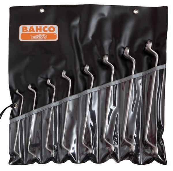 Jeu de clés polygonales doubles Bahco, coudées profondes, 12 pans, métrique, 8 pièces, 2M/8T