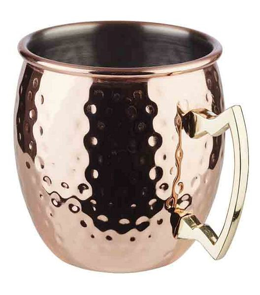 Mug APS -MOSCOW MULE-, Ø 9 cm, hauteur : 10 cm, acier inoxydable, aspect cuivre, surface martelée, volume : 0,5 litre, 93311