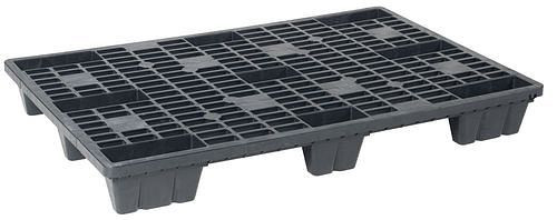 Palette légère DENIOS, en PE-RE, 800 x 1200 x 140 mm, 9 pieds, emboîtable, paquet de 5, 312636