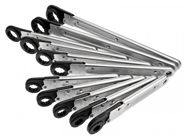 Jeu de clés à cliquet à anneau ELORA, articulées, 6 pièces 10-17 mm, 117 S6, 0117500051000