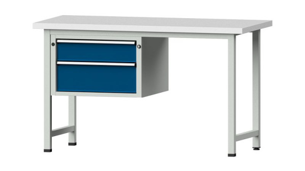 Établis ANKE Établi combiné, modèle 607 V, 1500 x 700 x 890 mm, RAL 7035/5010, KSP 40 mm, 415.021