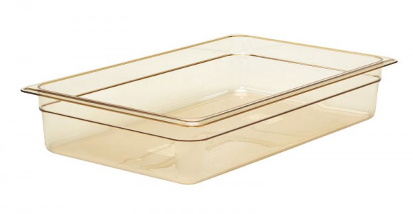 Cambro H-PAN™ GN1/1-100 Casseroles résistantes à la chaleur, 13L, Ambre, Lot de 6, 14HP150