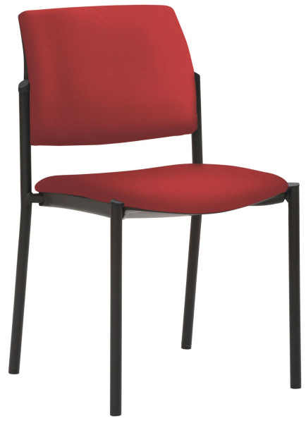Mayer Sitzmöbel chaise empilable, structure à 4 pieds noir, rouge cerise, 2518_V3_30611