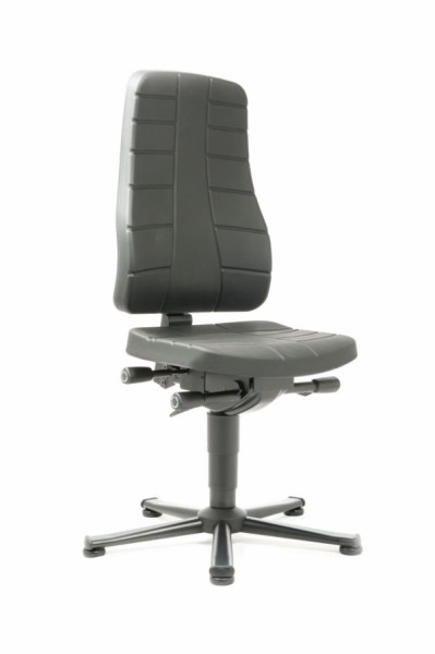 bimos All-In-One Highline avec patins et mousse PU noir, hauteur d'assise 450-600 mm, 9640-2000