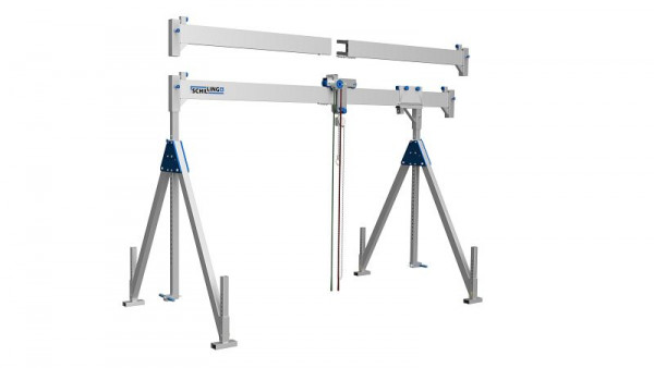 Portique aluminium SCHILLING, fixe, pliable, poutre 6 m sécable, haute, capacité de charge 1000 kg, 1331060-4