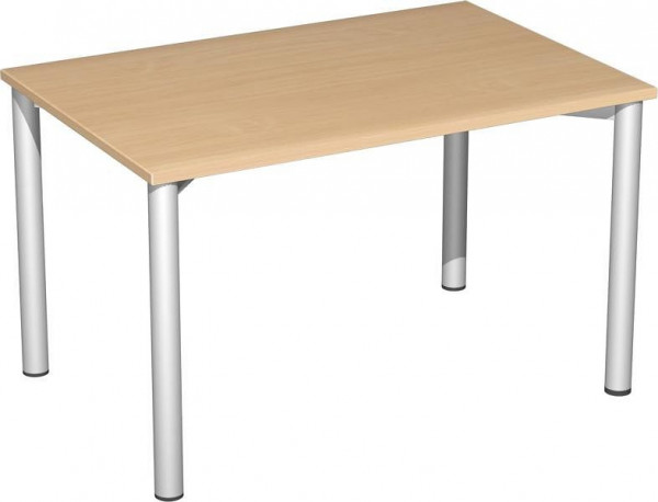 bureau geramöbel hauteur fixe, 1200x800x720, hêtre/argent, S-550102-BS
