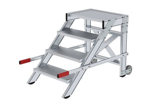 Plate-forme de travail mobile Krause, en aluminium, 4 marches, largeur de marche 600 mm, 274508