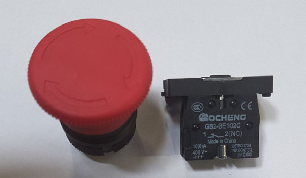 Bouton d'URGENCE/STOP ELMAG n° 7, pour GBM 3/25 N, 9802064