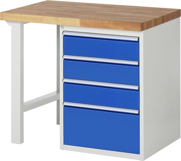 Etabli RAU série 7000 - modèle 7510, L1000 x P700 x H890 mm, base système L1500 x P650 x H850 mm, 03-7510A1-107B4M.11