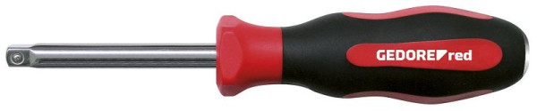 GEDORE poignée enfichable carrée rouge 1/4, longueur 62mm poignée 2K, 3301344