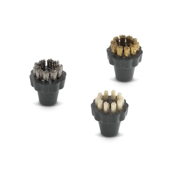 Kärcher Set brosse ronde en acier inoxydable, laiton et pekalon, 2.863-011.0