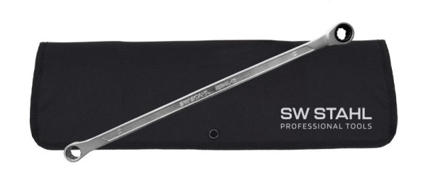 Jeu de clés à cliquet à double anneau en acier SW, 12-19 mm, extra longues, 6 pièces, 03590L